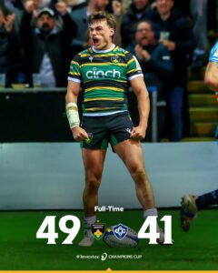 Northampton 49-41 Castres: Seven Tries for Saints sends them through