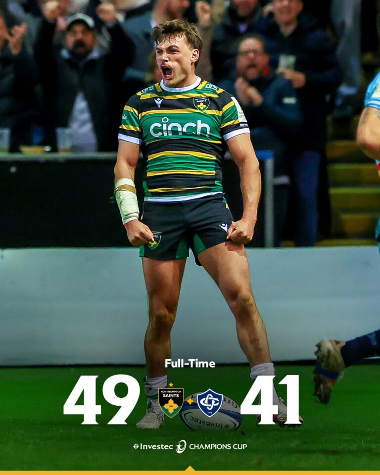 Northampton 49-41 Castres: Seven Tries for Saints sends them through
